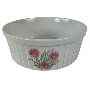 Shafford Herbs Spices Souffle Baking Dish Casserole Oven To Table Floral Porceln